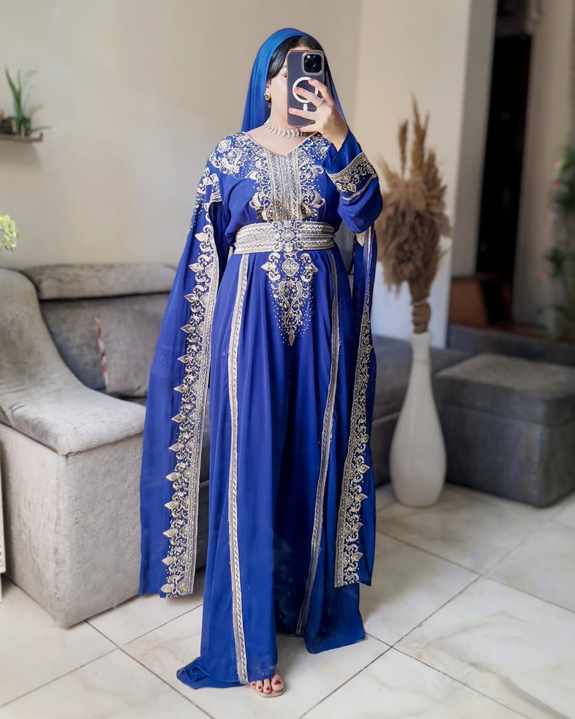 Majestic Royal Blue Kaftan | Blue - Eva Fashion - Online Clothing Strore for Women