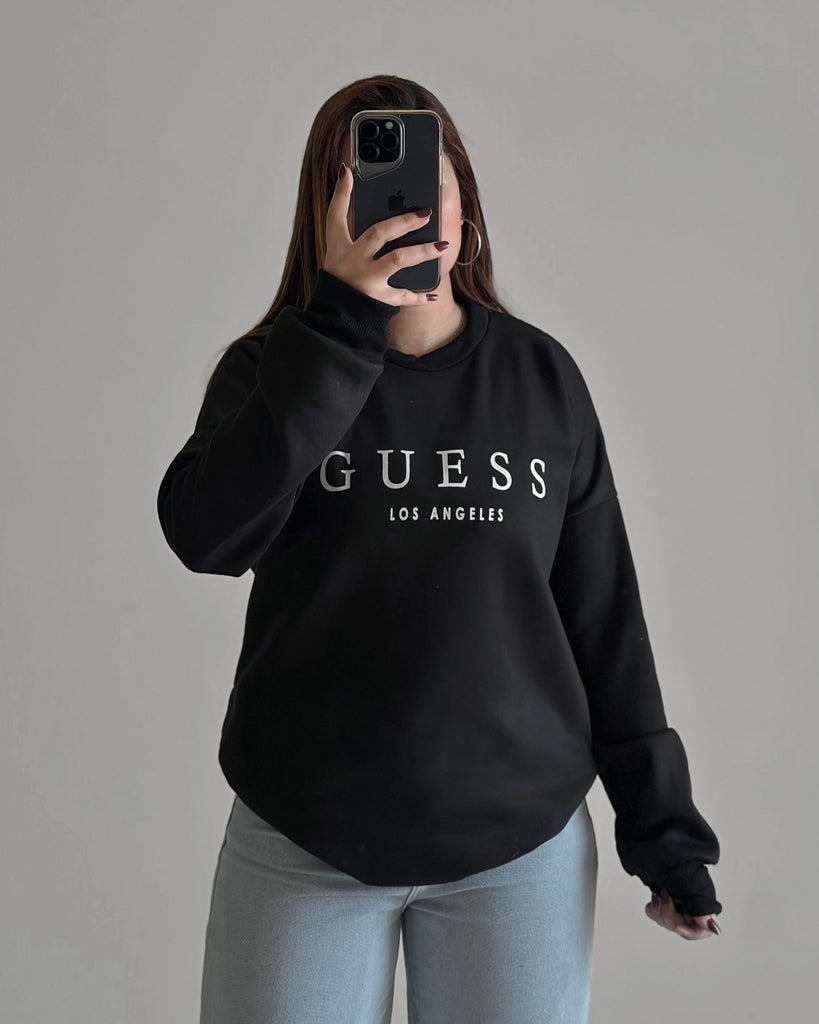 Classic Branded Sweatshirt | Black - Eva Fashion - Online Clothing Strore for Women